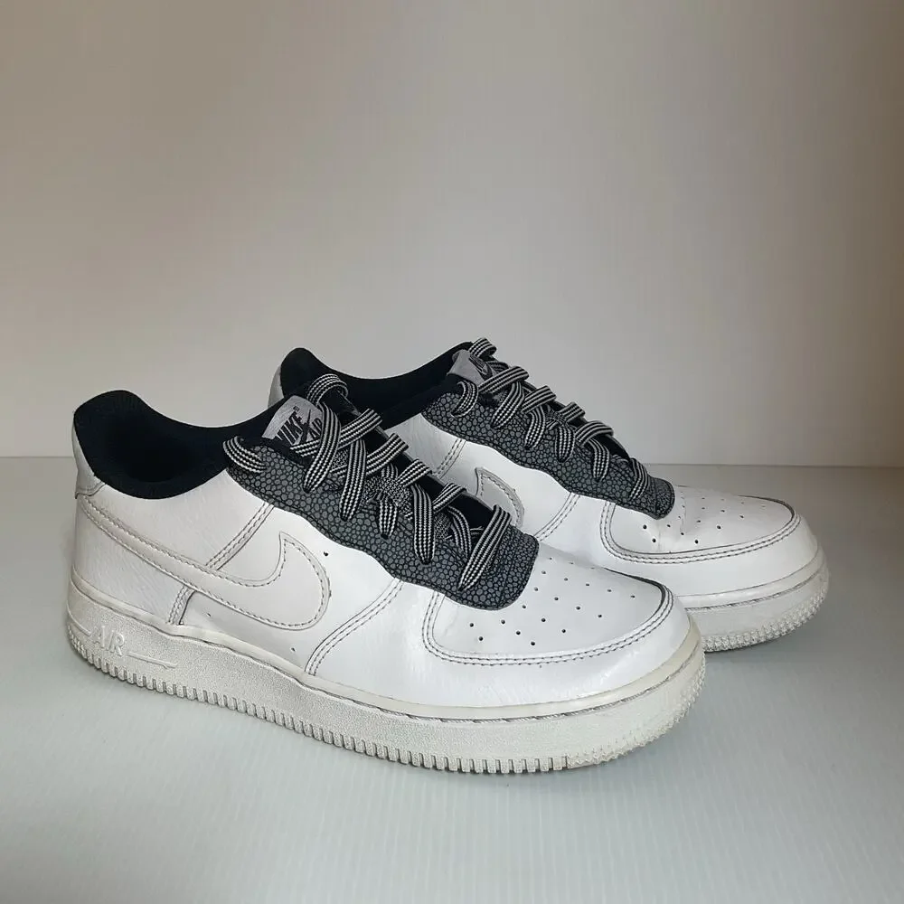 Nike Air Force 1 Low White Black Pebble Leather GS 5.5Y Women’s 7 AF1